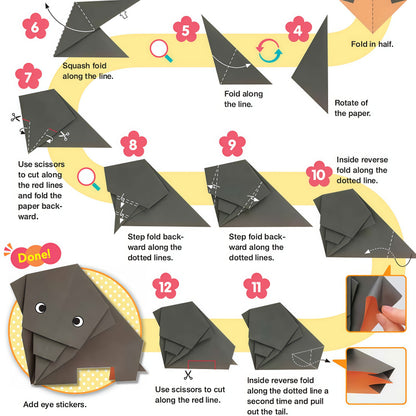 Animal Origami for Kids: 20+ Easy Step-by-Step Paper Folding Tutorials | Printable PDF
